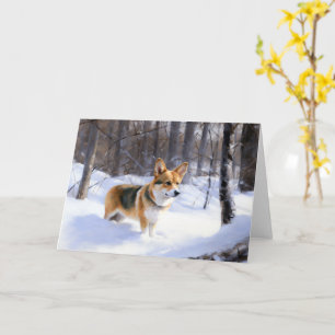 Corgi Let It Snow Weihnachten Karte