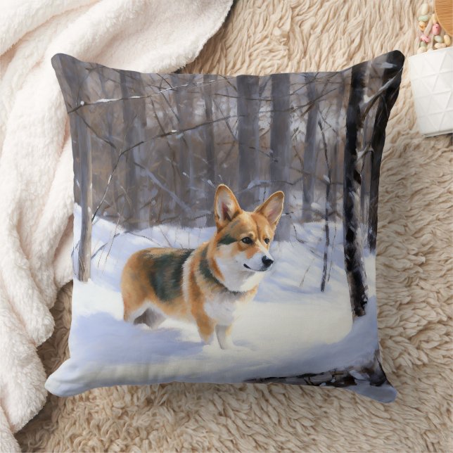 Corgi Let It Snow Weihnachten Kissen (Decke)