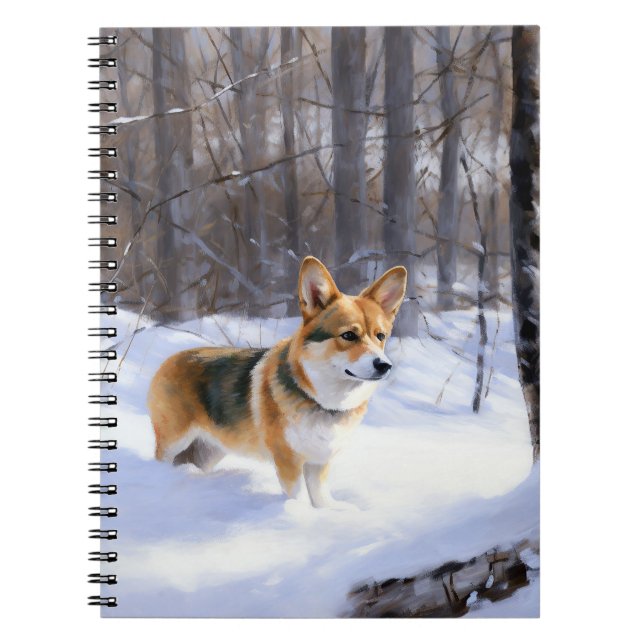 Corgi Let It Snow Weihnachten Notizblock (Vorderseite)