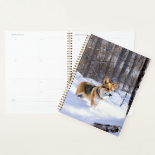 Corgi Let It Snow Weihnachten Planer
