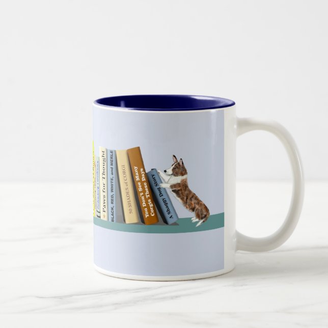 Corgi Library Zweifarbige Tasse (Rechts)