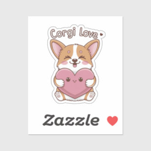 Corgi Liebe Aufkleber