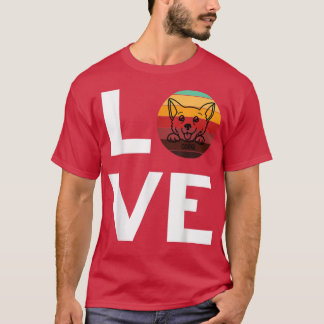 CORGI LIEBE DOG Vintag Retro Haustier Besitzer Hun T-Shirt
