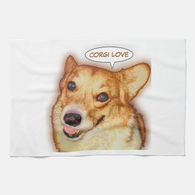 Corgi-Liebe Handtuch (Horizontal)