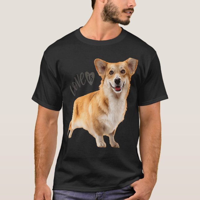 Corgi Liebe ist Hunde Mama Vater Welpen Haustiere  T-Shirt (Vorderseite)