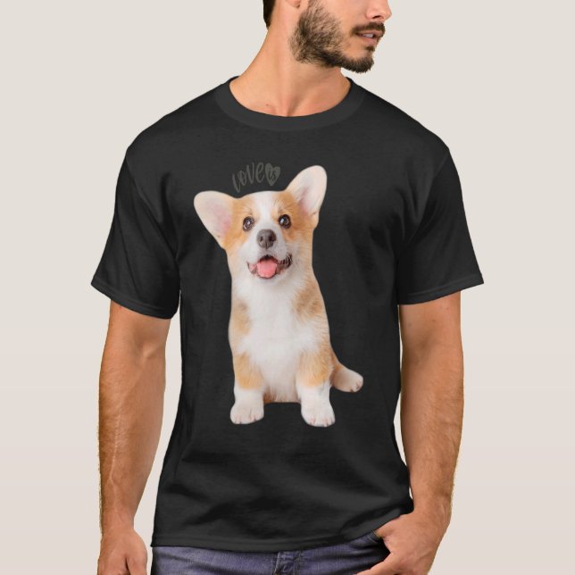 Corgi Liebe ist Hunde Mama Vater Welpen Haustiere  T-Shirt (Vorderseite)