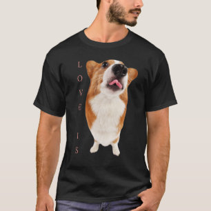 Corgi Liebe ist Hundemama Vater Welpe Haustier Fr T-Shirt