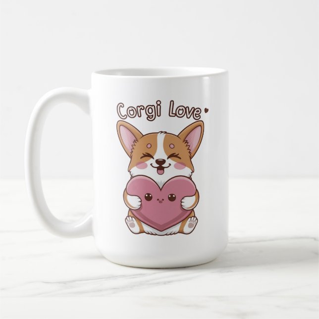 Corgi Liebe Kaffeetasse (Links)