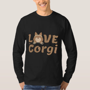 Corgi-Liebe mit Hintern-Spülung für Kinder lange S T-Shirt