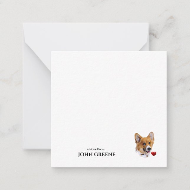 Corgi Liebe Note Card Mitteilungskarte (Vorderseite)