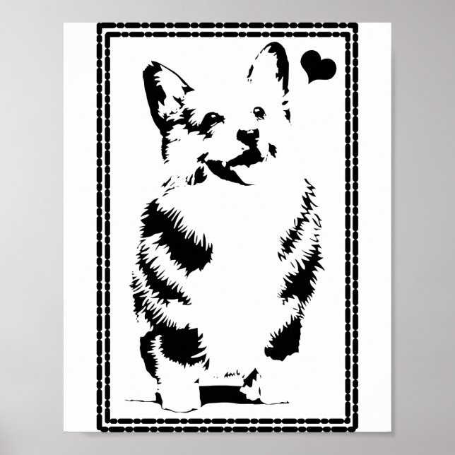 Corgi Liebe Poster (Vorne)