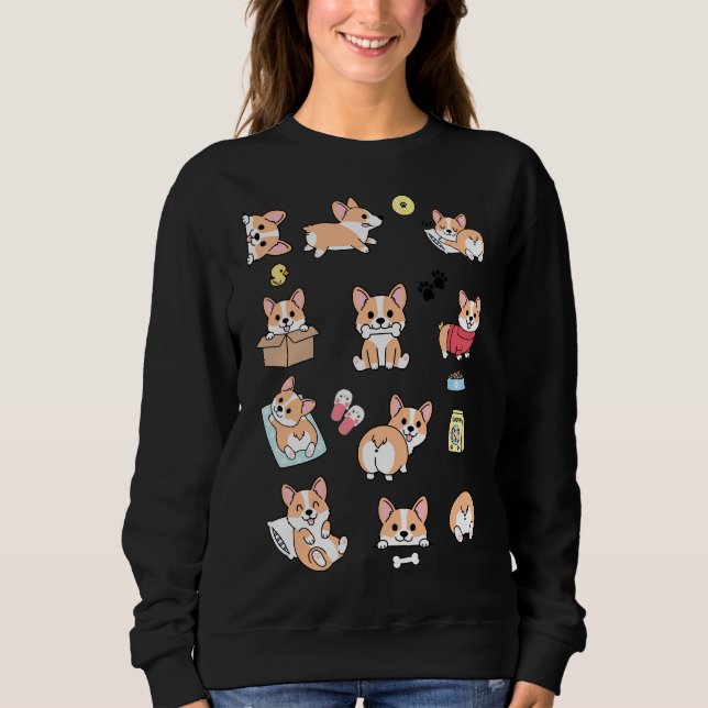 Corgi Liebe Sweatshirt (Vorderseite)