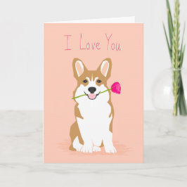 Corgi Liebe Valentine Karte