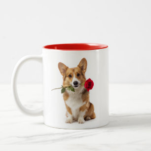 Corgi Liebe Zweifarbige Tasse
