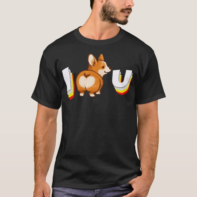 Corgi Liebt Dich T-Shirt (Vorderseite)