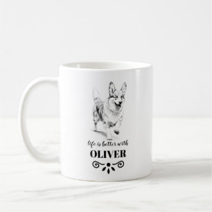 Corgi Life ist mit dem benutzerdefinierten Dogenna Kaffeetasse