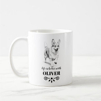 Corgi Life ist mit dem benutzerdefinierten Dogenna Kaffeetasse
