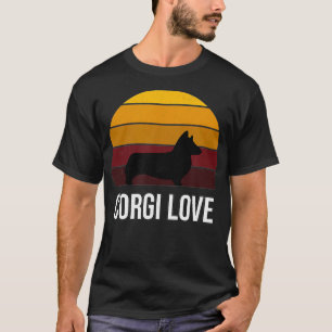 Corgi Love Corgi Dog Lovers Vintage Retro OId Sch T-Shirt