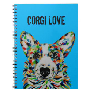 Corgi Love Notizbuch 16,5 cm x 22 cm Notizblock