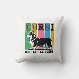 Corgi Love Shirt Vintage Gravur Hund Silhouette_ Kissen