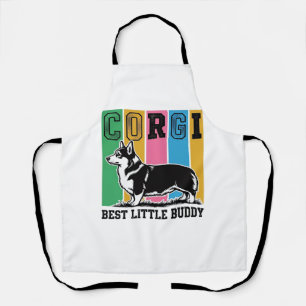 Corgi Love Shirt Vintage Gravur Hund Silhouette_ Schürze