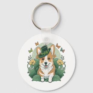 Corgi Lover Kleeblatt Happy St Patricks Day Schlüsselanhänger