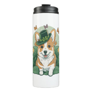 Corgi Lover Kleeblatt Happy St Patricks Day Thermosbecher
