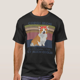 Corgi Mama Bandana Match Vintag Muttertagshund L T-Shirt