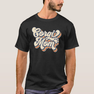 Corgi-Mama Corgi-Hundemama Vintage Retro T-Shirt