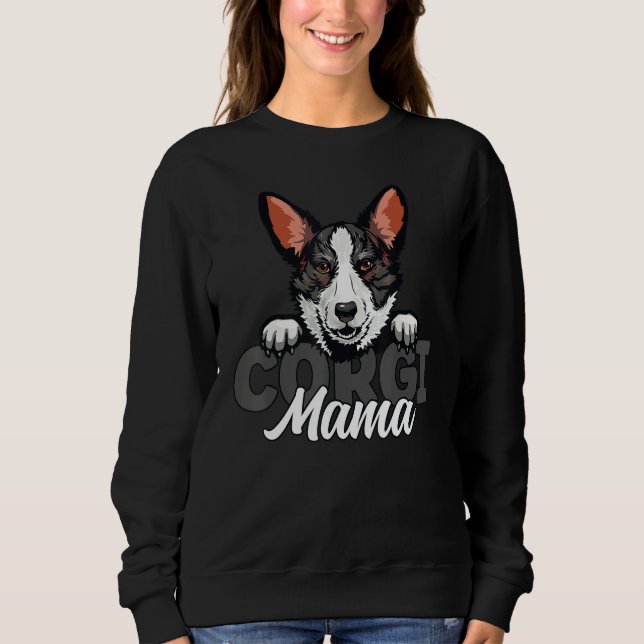 Corgi Mama Dog Cardigan Welsh Corgi Mom Mother Dog Sweatshirt (Vorderseite)