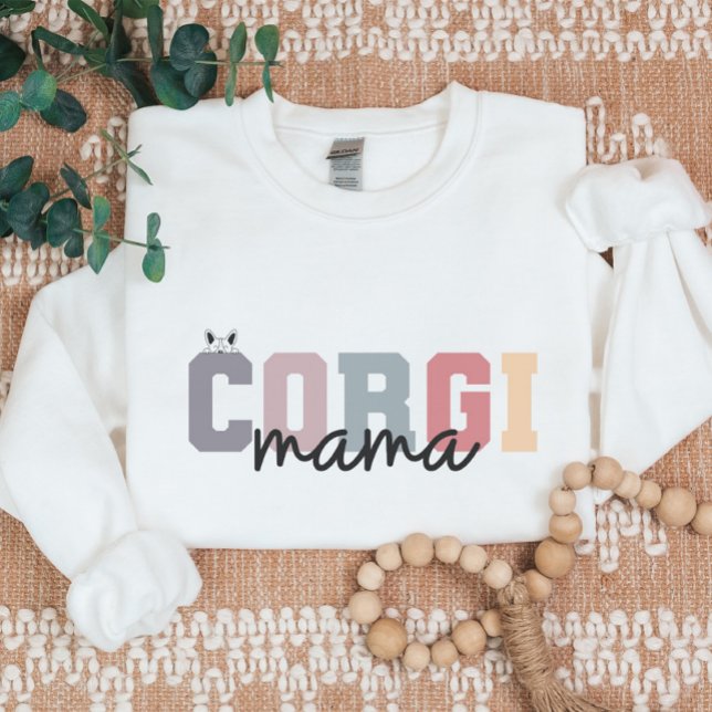 Corgi Mama Dog Retro Uni Style Personalisiert Sweatshirt (Von Creator hochgeladen)