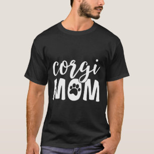 Corgi-Mama Frauen Mama Mutter Pfotenabdruck Hund T-Shirt
