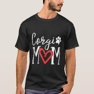 Corgi-Mama Frauen Welpe Herz Liebe Hundemama T-Shirt