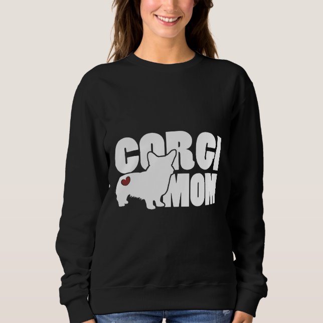 Corgi-Mama für walisisches Corgi Sweatshirt (Vorderseite)
