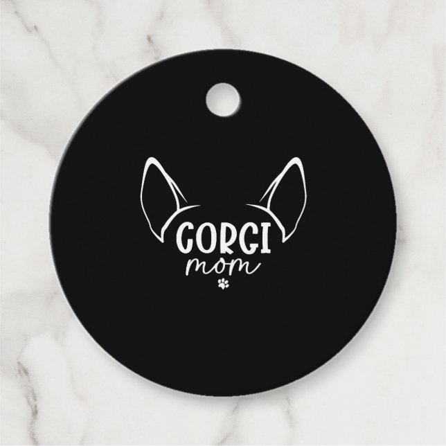 Corgi Mama Geschenkanhänger (Vorderseite)