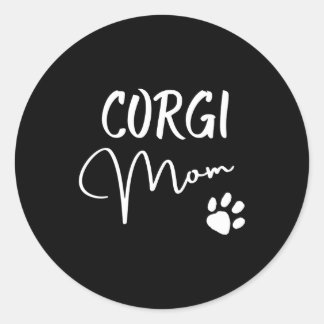 Corgi Mama Haustiere Geschenke für Corgi Hunde Lie Runder Aufkleber