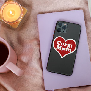 Corgi Mama Heart Aufkleber