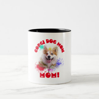 Corgi Mama Hund Beste Hundemutter je Zweifarbige Tasse