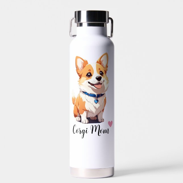 Corgi Mama Hund Kupfer Vakuum Trinkflasche (Vorne)