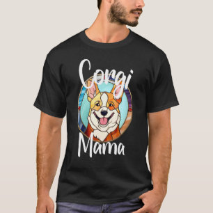 Corgi-Mama Hundemutter Welpe Farbige Haustier Fell T-Shirt