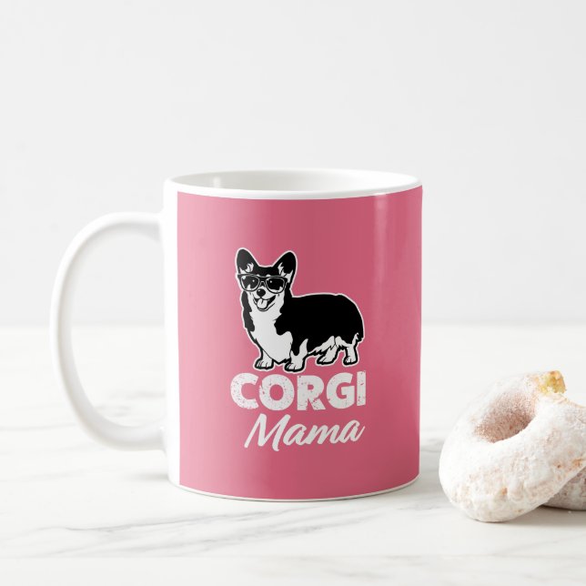 Corgi-Mama-Kaffee-Tasse Kaffeetasse (Mit Donut)