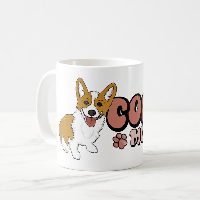 Corgi Mama Kaffeetasse (Vorderseite Links)