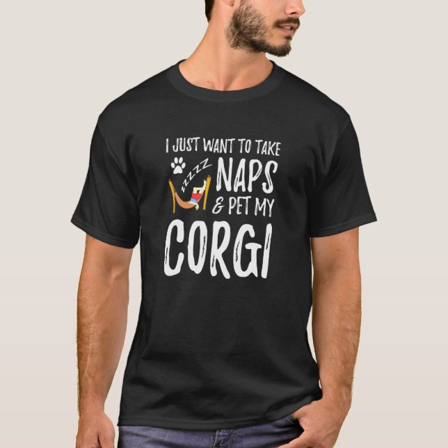 Corgi-Mama-Nickerchen-Hunde-Mama-Idee T-Shirt (Vorderseite)
