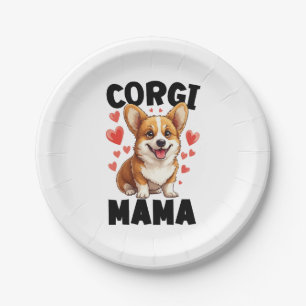 Corgi Mama - Niedlich Corgi Mama Pappteller