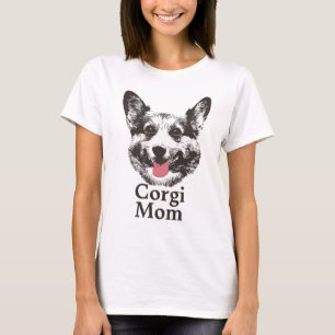 Corgi-Mama-niedliches Hundetier-Gesicht T-Shirt