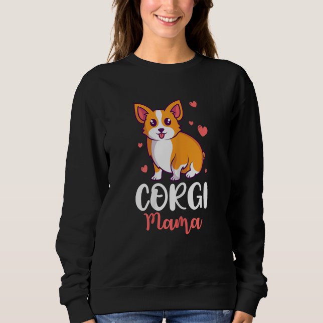 Corgi Mama Puppy Mom Best Dog Sweatshirt (Vorderseite)