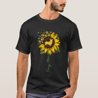 Corgi Mama Sunflower Corgi Lover gibt Dog Mama Mam T-Shirt