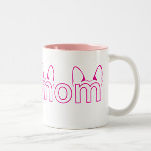 Corgi-Mama-Tasse Zweifarbige Tasse