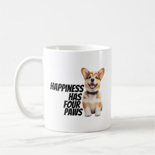 Corgi Mamas Papas Spielen "Glück hat vier Pfoten" Kaffeetasse