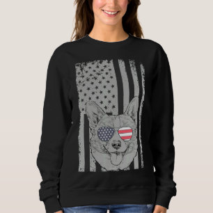 Corgi Men Women Kids Corgi American Flag Sweatshirt